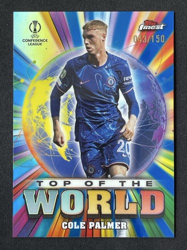 Cole Palmer 2024 Topps Finest Blue Refractor /150