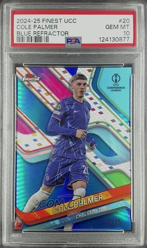 Cole Palmer 2024 Topps Finest Blue Refractor /75