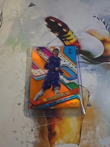 Cole Palmer 2024 Topps Finest Orange Refractor /25
