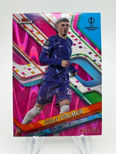 Cole Palmer 2024 Topps Finest Pink Raywave /250