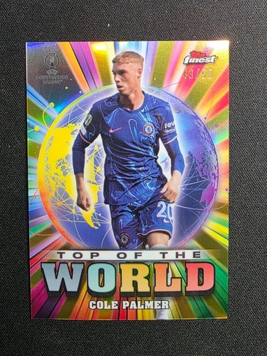 Cole Palmer 2024 Topps Finest UEFA Gold Refractor /50