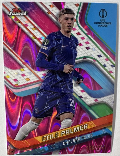 Cole Palmer 2024 Topps Finest UEFA Pink Raywave Refractor /250