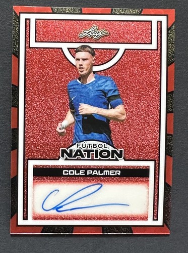 Cole Palmer 2025 Leaf Futbol Nation Red 1/1