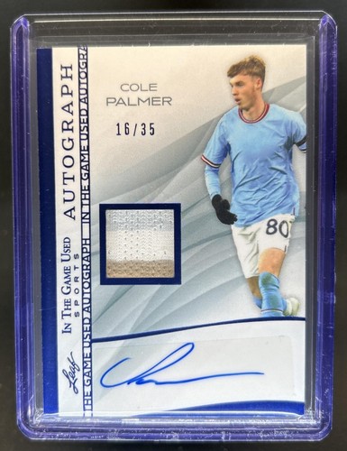Cole Palmer 2025 Leaf In the Game Used Blue Holo /35