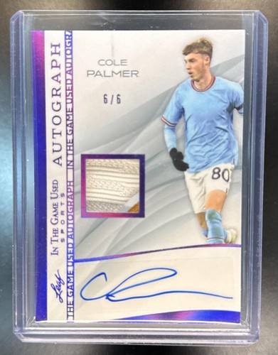 Cole Palmer 2025 Leaf In the Game Used Sports Purple /6