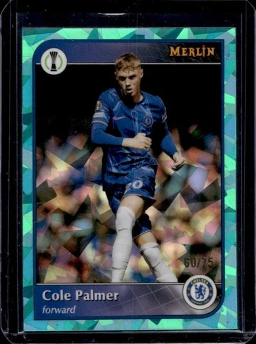 Cole Palmer 2024 Topps Merlin Chrome Aqua Atomic Refractor /75