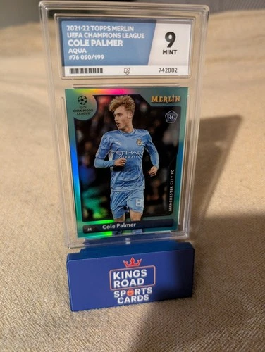 Cole Palmer 2021 Topps Merlin Chrome Aqua Refractor /199