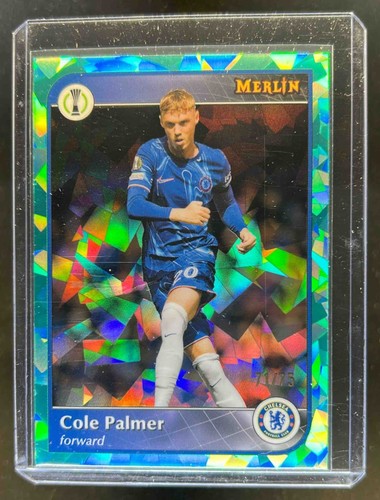 Cole Palmer 2024 Topps Merlin Chrome Aqua Refractor Atomic /75