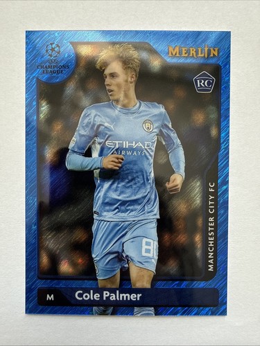 Cole Palmer 2021 Topps Merlin Chrome Blue Shimmer /75