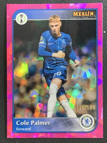Cole Palmer 2024 Topps Merlin Chrome Pink Shimmer Atomic Refractor /199