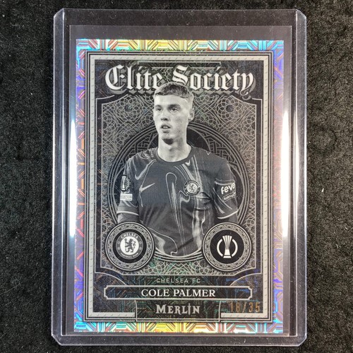 Cole Palmer 2024 Panini Merlin UEFA Club Comp Black White Mojo /35