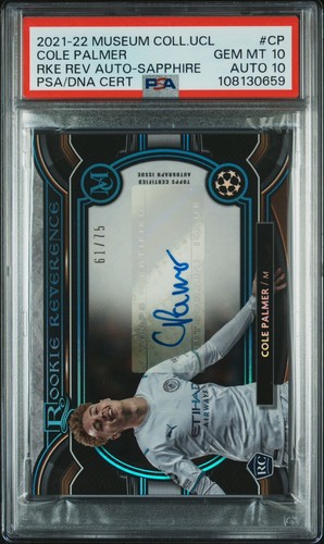 Cole Palmer 2021 Topps Museum Zaffiro /75