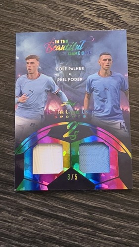 Cole Palmer & Phil Foden 2025 Leaf In The Game Used Rainbow /5