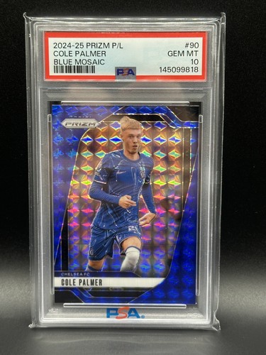 Cole Palmer 2024 Panini Prizm Premier League Blue Mosaic Prizm