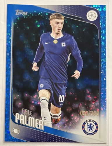 Cole Palmer 2025 Topps UEFA Club Competitions Blue Raindrops /150