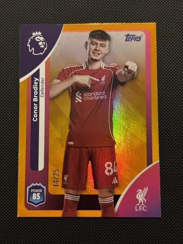 Connor Bradley 2026 Topps Premier League Orange Rainbow /25