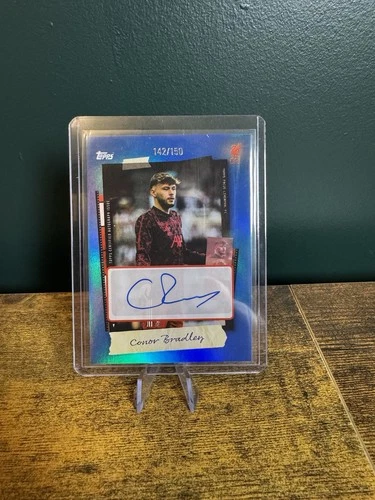 Conor Bradley 2025 Topps Liverpool Focus Blue /150
