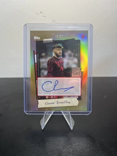 Conor Bradley 2025 Topps Liverpool Focus Gold /50