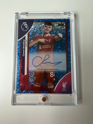 Conor Bradley 2025 Topps Premier League Blue Sparkle /150