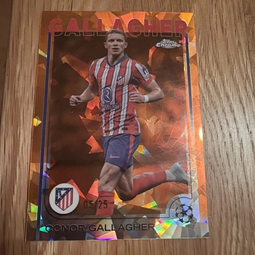 Conor Gallagher 2024 Topps Chrome Sapphire UEFA Orange Refractor /25