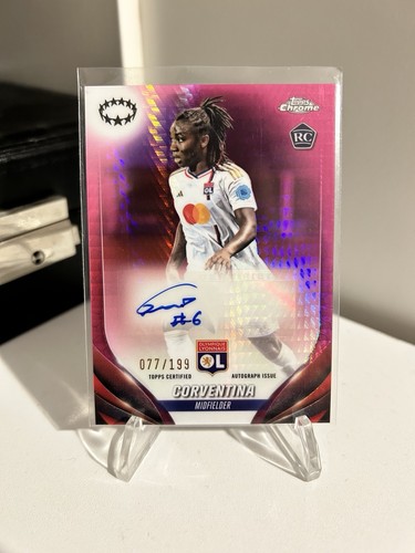 Corventina Lyon 2024 Topps Chrome Women's UEFA Pink Prism /199