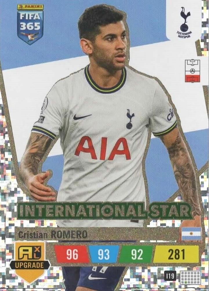 Cristian Romero 2023 Panini Adrenalyn XL FIFA 365 Upgrade