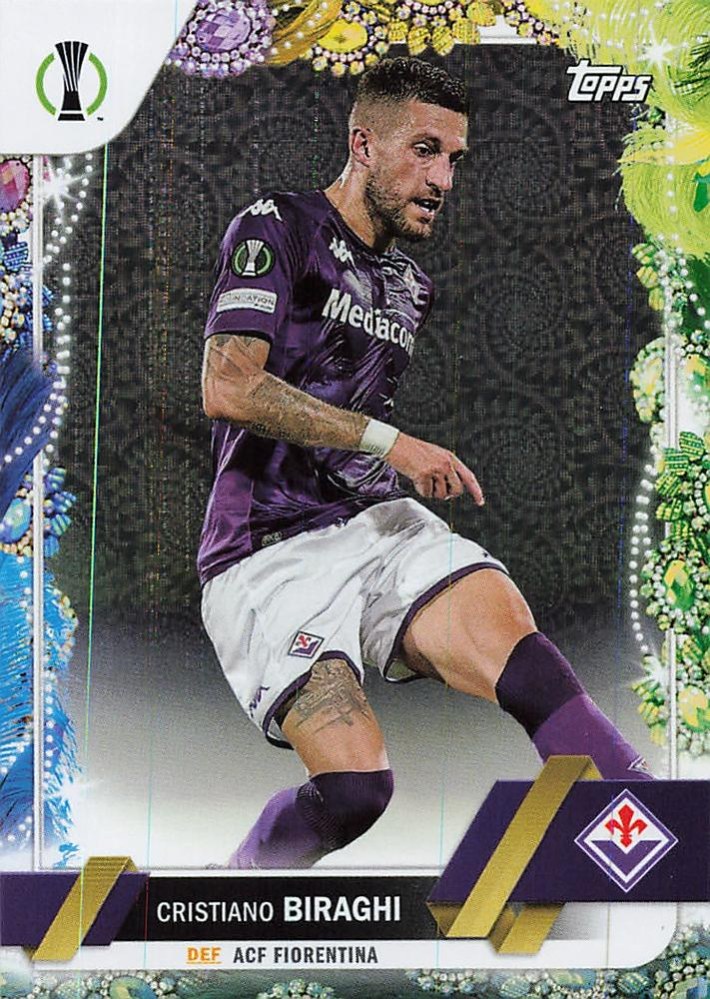 Cristiano Biraghi 2022 Topps UEFA Club Competitions Carnaval Edition