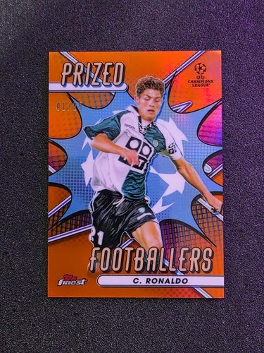 Cristiano Ronaldo 2023 Topps Finest Orange Alpha /25
