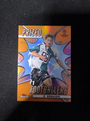 Cristiano Ronaldo 2022 Topps Finest Orange Alpha /25