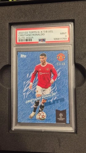 Cristiano Ronaldo 2022 Topps Gold X Aqua /49