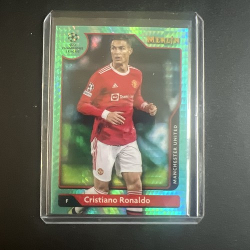 Cristiano Ronaldo 2021 Topps Merlin Chrome Aqua Prism