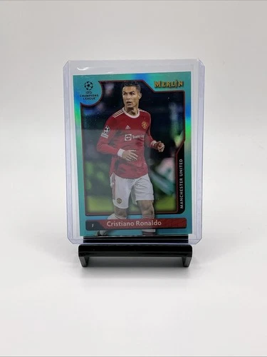 Cristiano Ronaldo 2021 Topps Merlin Chrome Aqua Refractor /199