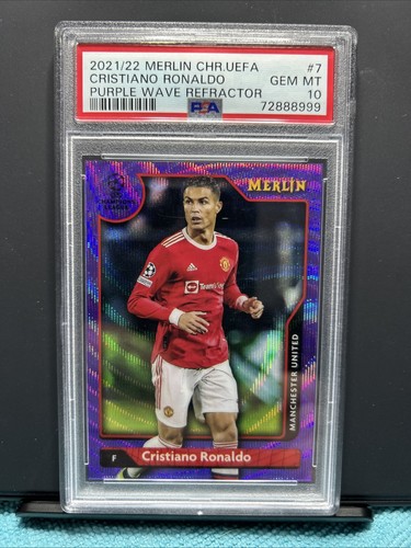 Cristiano Ronaldo 2021 Topps Merlin Chrome Purple Wave Refractor