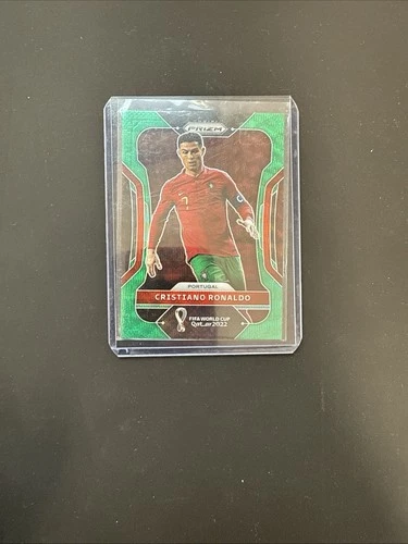 Cristiano Ronaldo 2022 Panini Prizm World Cup Green Wave