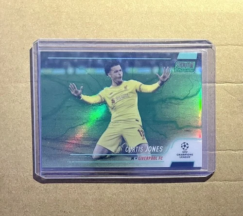 Curtis Jones 2021 Topps Stadium Club Aqua Green Electric Charge /199