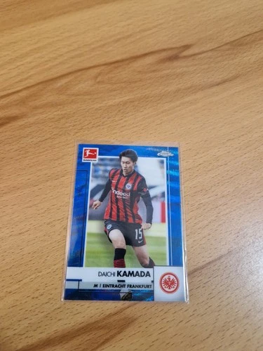 Daichi Kamada 2021 Topps Bundesliga Chrome Blue Wave /150