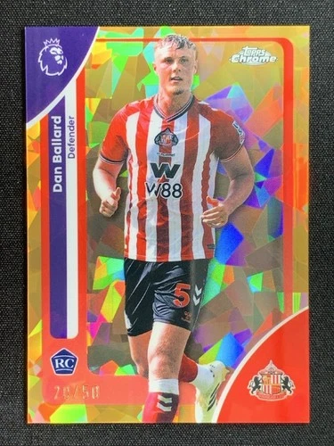 Dan Ballard 2025 Topps Cromo Zafiro Dorada /50