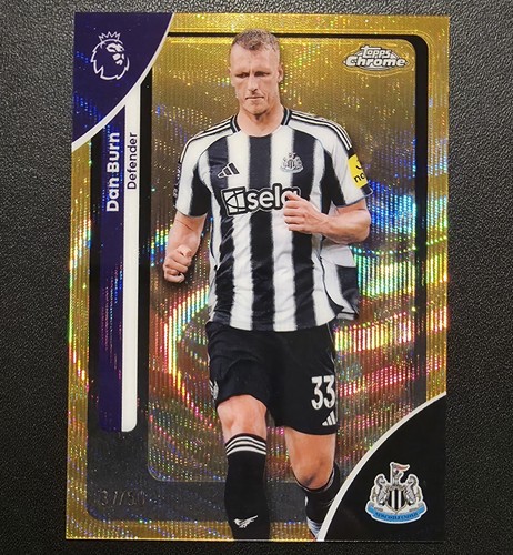 Dan Burn 2025 Topps Chrome Gold Wave /50