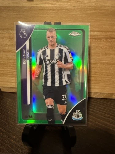 Dan Burn 2025 Topps Chrome Premier League Green Refractor /99