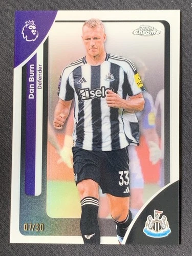 Dan Burn 2025 Topps Chrome White Refractor /30