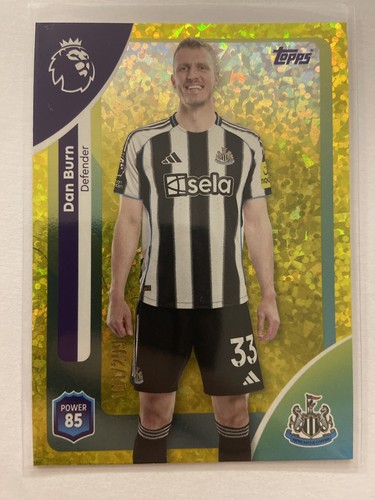 Dan Burn 2026 Topps Premier League Yellow Gold Sparkle /299