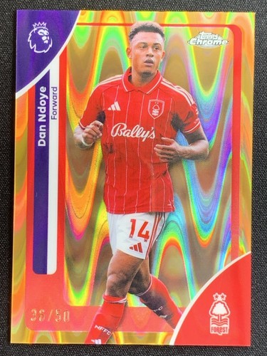 Dan Ndoye 2025 Topps Chrome Gold RayWave /50