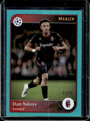 Dan Ndoye 2024 Topps Merlin Chrome Aqua Refractor /75