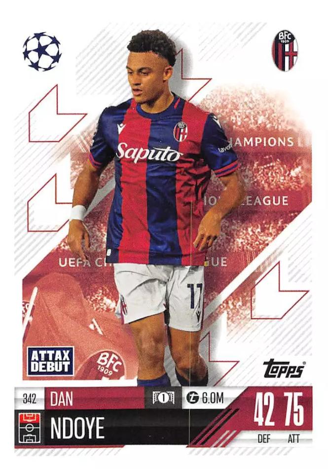 Dan Ndoye 2024 Topps Match Attax UEFA Club Competitions