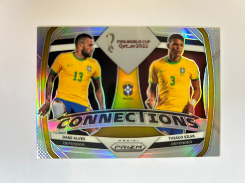 Dani Alves / Thiago Silva 2022 Panini Prizm World Cup