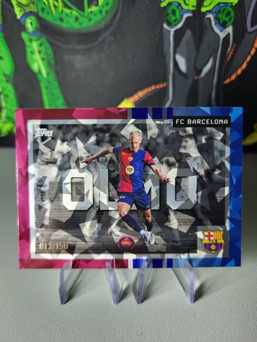 Dani Olmo 2025 Topps Barcelona Team Set Cracked Ice /150