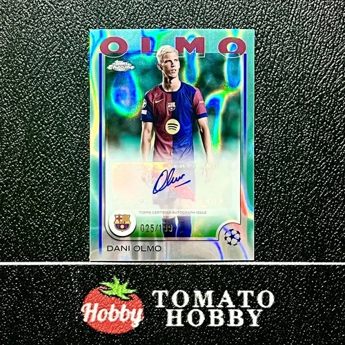 Dani Olmo 2024 Topps Chrome Aqua Lava Refractor /199