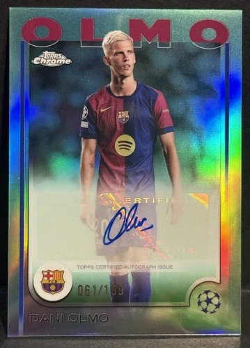 Dani Olmo 2024 Topps Chrome Aqua Refractor /199