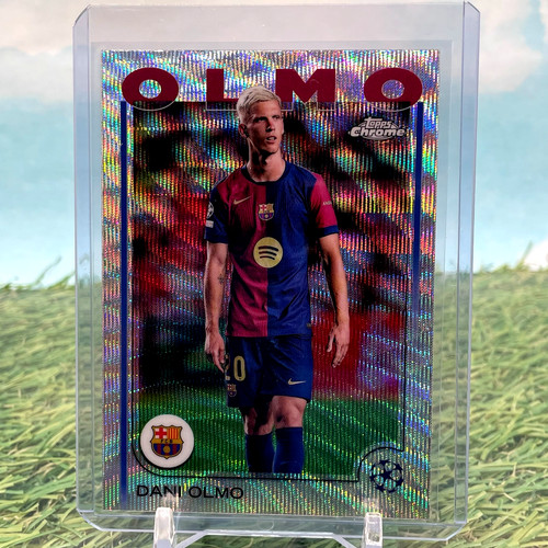 Dani Olmo 2024 Topps Chrome Blue Wave