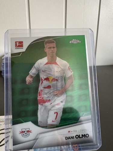 Dani Olmo 2023 Topps Chrome Bundesliga Green Wave Refractor /99